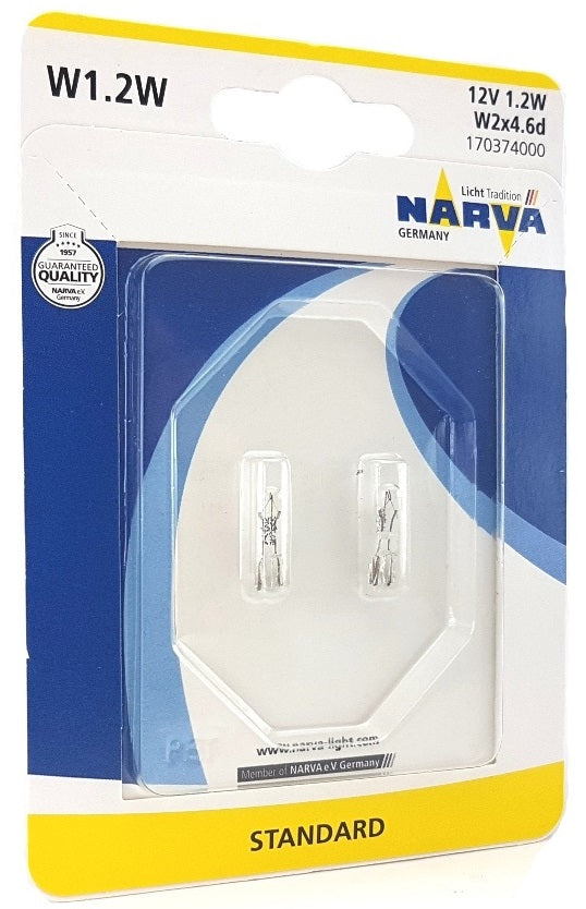 LLAMPA NARVA W1.2W 12 V B2-17037 2 COPE