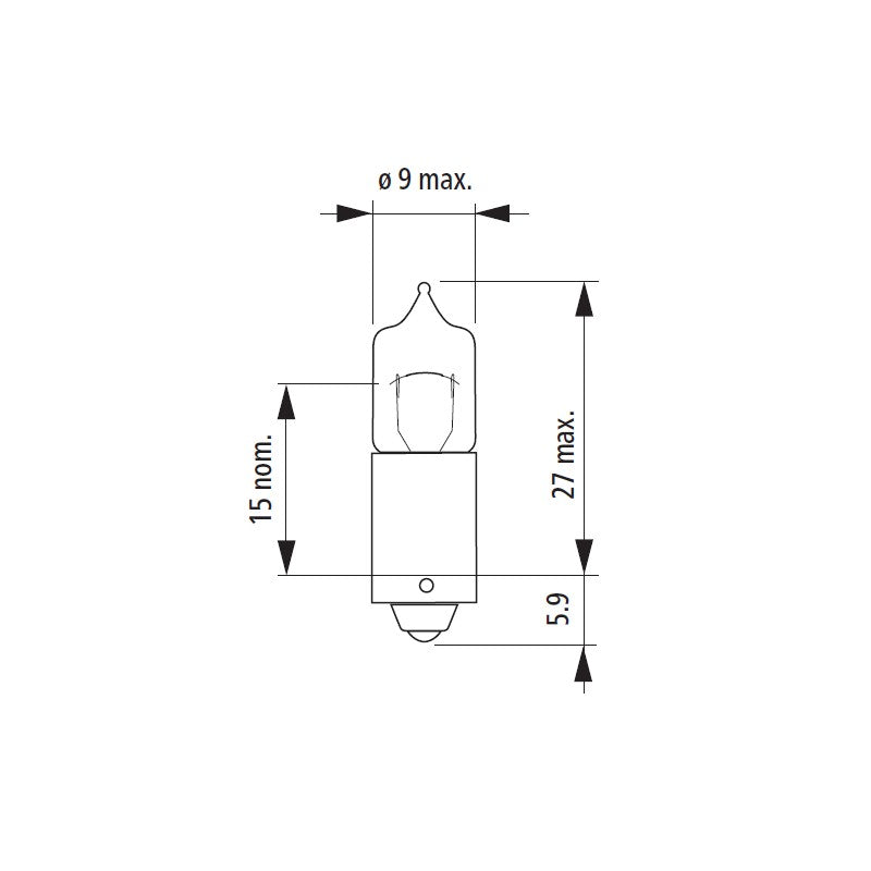 LLAMPA NARVA H10W 12 V C1-17833 1 COPE