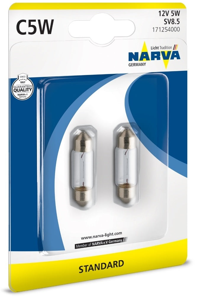 LLAMPA NARVA C5W 11X35 12 V B2-17125 2 COPE