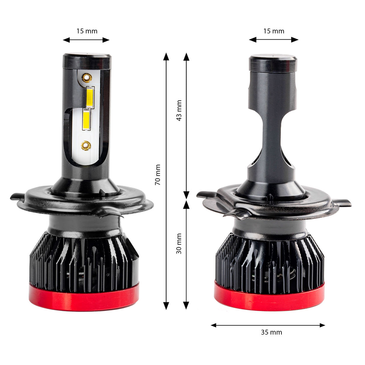 LLAMPA LED AMiO H4 BF-Series AM-02241 +200% 6-18V 30W 6000K SET