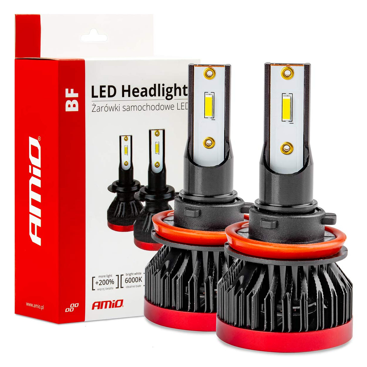 LLAMPA LED AMiO H8/H9/H11 BF-Series AM-02245 +200% 6-18V 30W 6000K SET