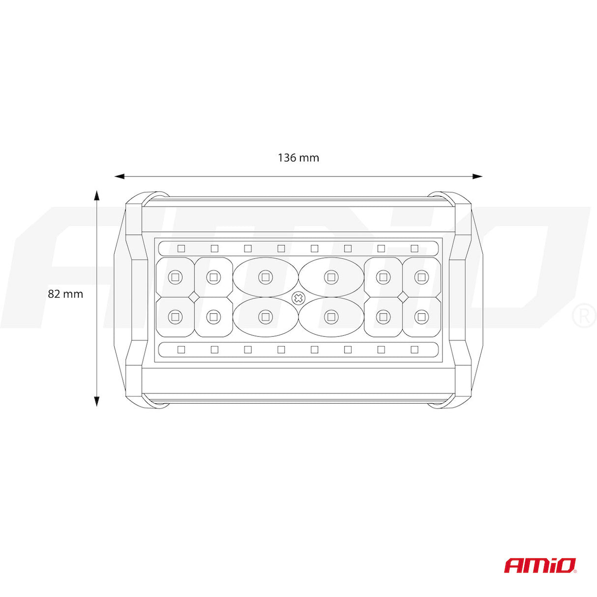 FENERE LED AMiO AM-02423 9-36V 28LED FLOOD (AWL-09) 136x82 mm 1 COPE