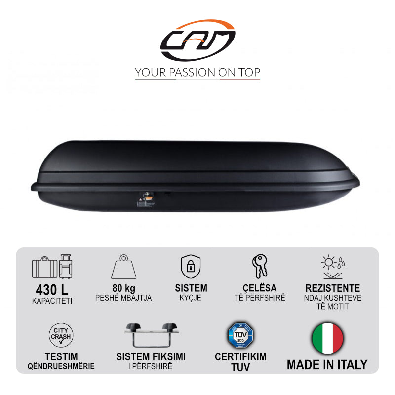 VALIXHE BAGAZHI CAM CLASSIC 430 NERO (STANDARD FIX) - 2076