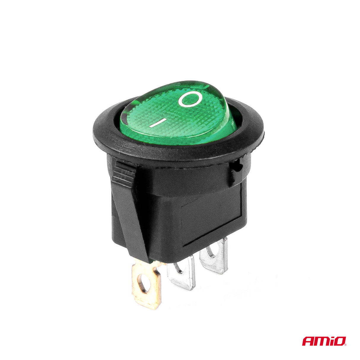 CELES ELEKTRIK ON-OFF AM-03084 12V-24V 20A GREEN LIGHT Round Switch