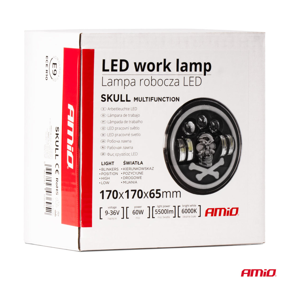 FENERE LED AMiO AM-03695 9-36V 60W 6000K SKULL MULTIFUNCTION 1 COPE