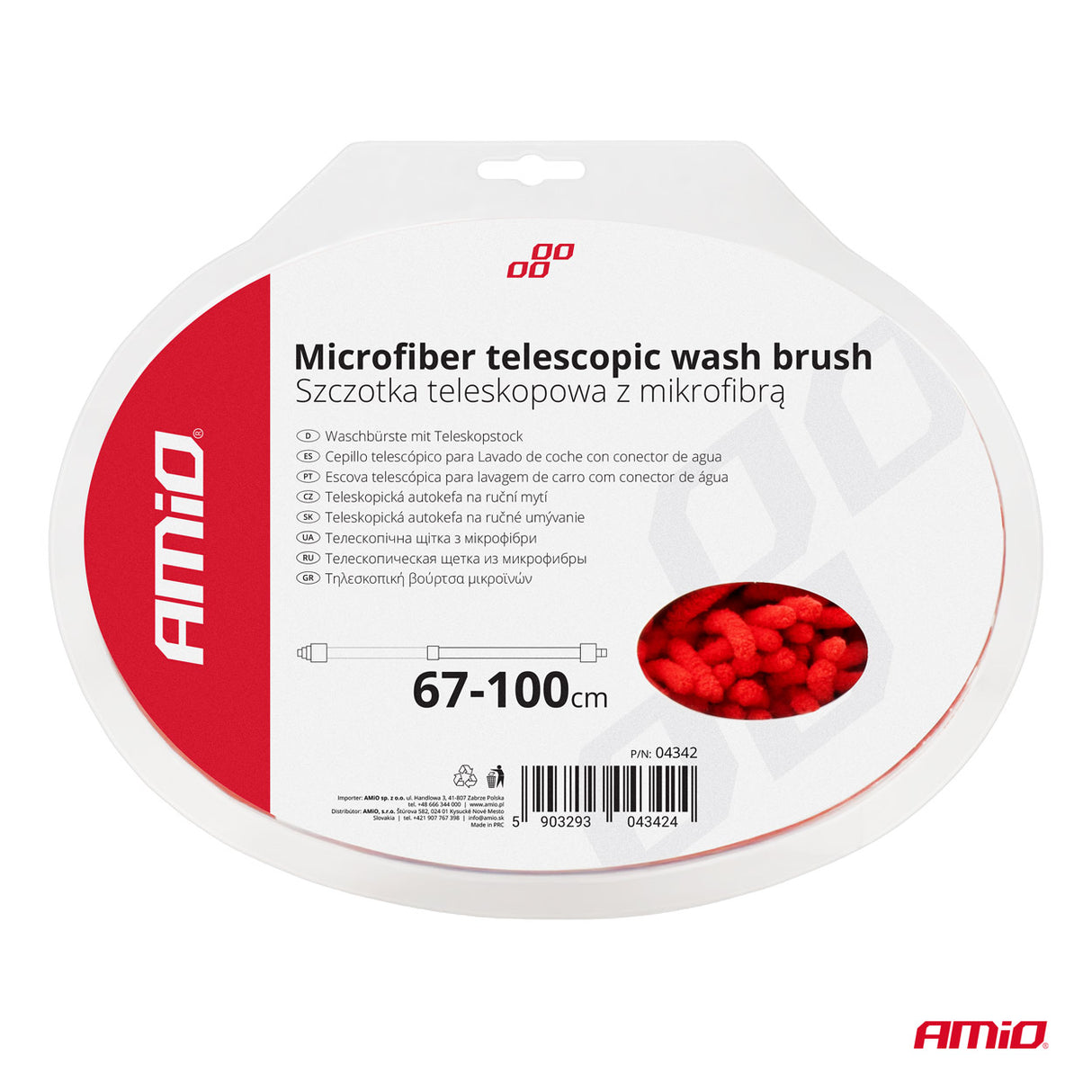 FURCE PER ZORRE AM-04342 CHENILLE WASH BRUSH (TELESKOPIKE) 67-100 cm
