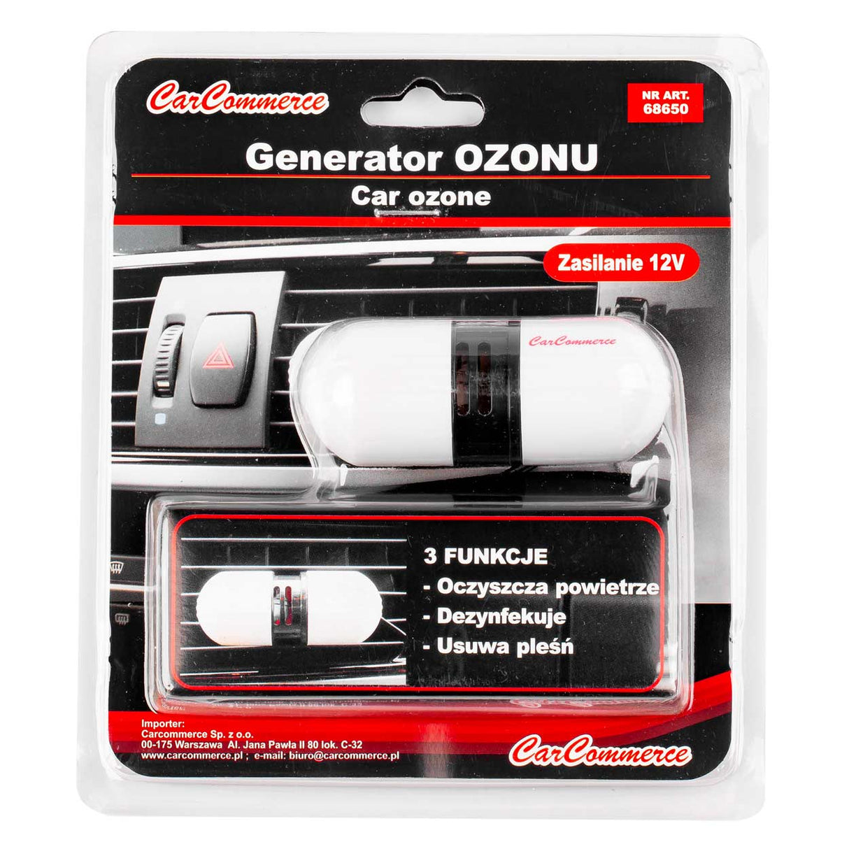 JONIZUES AJRI AM-68650-CarCommerce AIR PURIFIER DC12V
