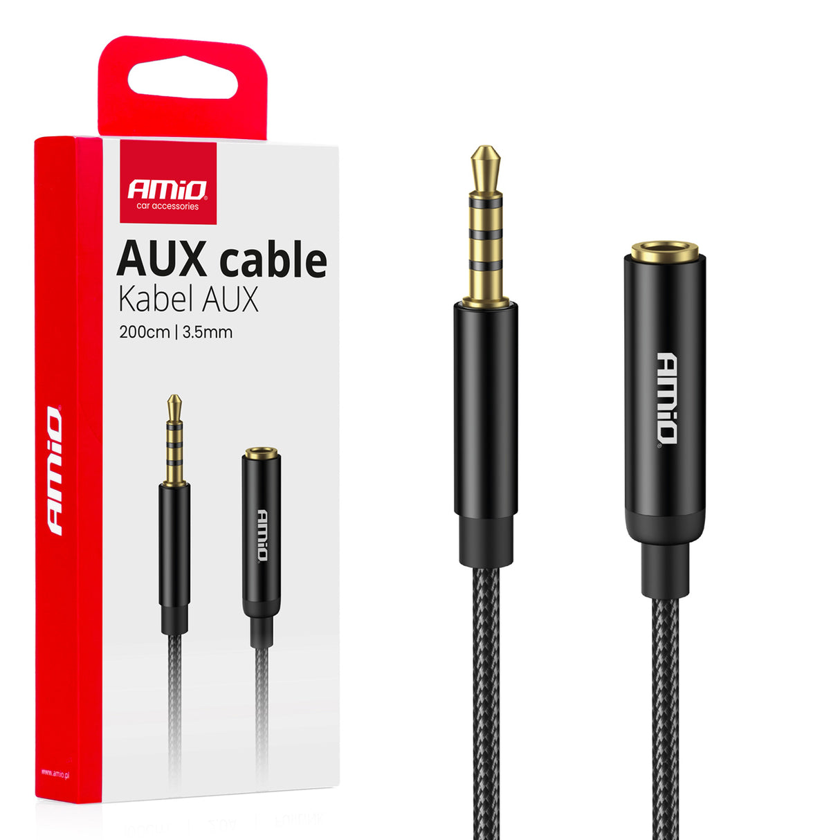 KABELL AUX AM-04296 AUX MINI JACK AUDIO CABLE 3.5 mm 200 cm