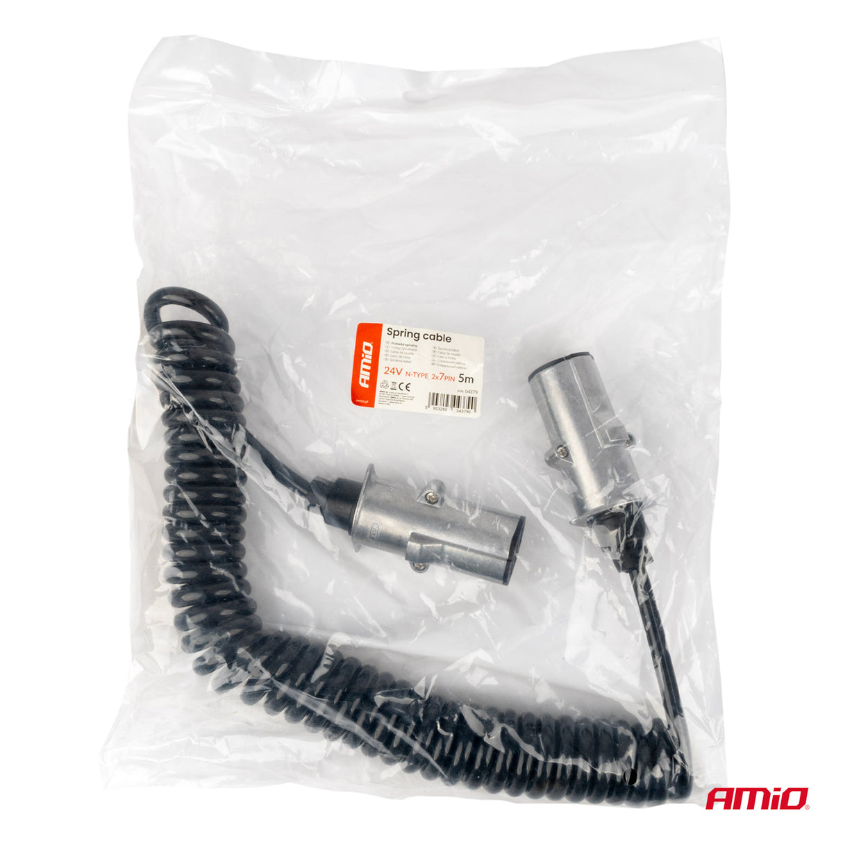 KABELL SPIRAL PER RIMORKIO AM-04379 24V 2x7-PIN-Plugs N-TYPE 5 m