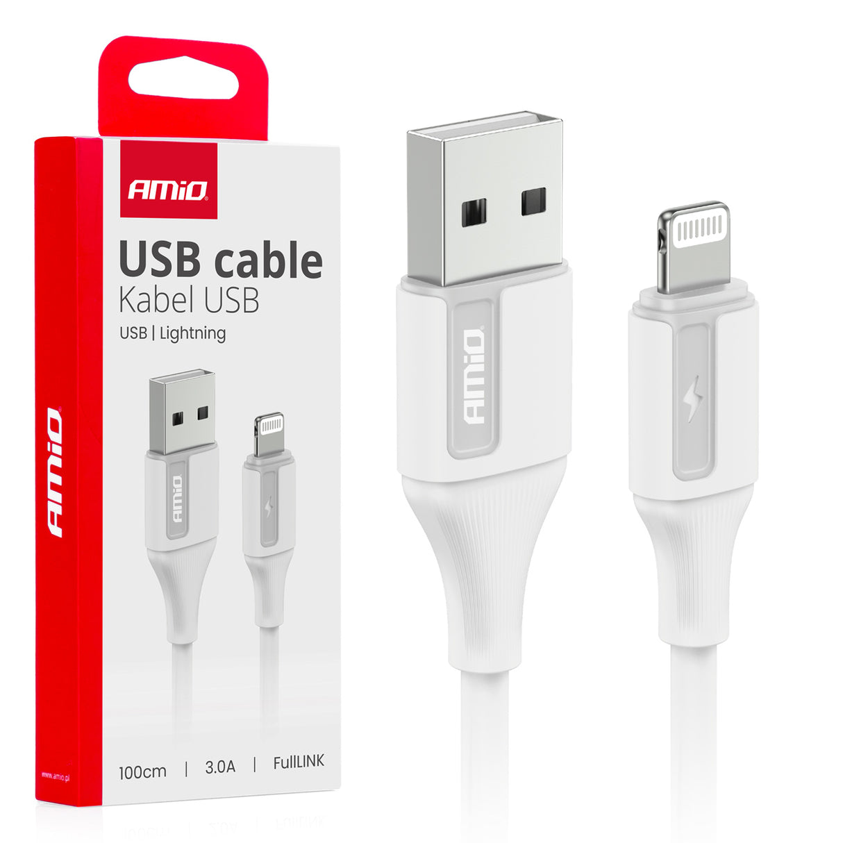 KABELL KARIKIMI AM-03919 USB-A to Apple Lightning 3A FullLink 100 cm