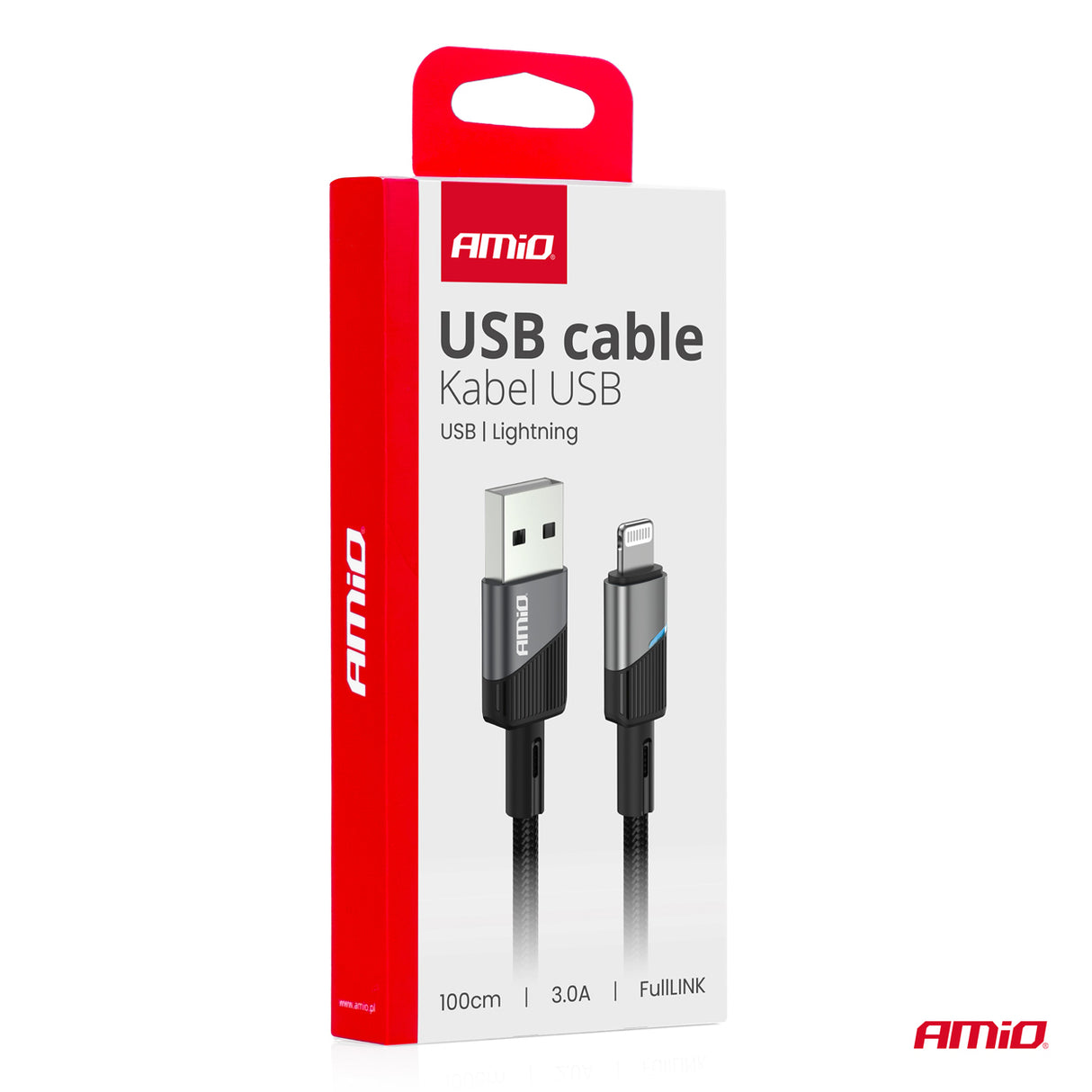 KABELL KARIKIMI AM-03925 USB-A to Apple Lightning 3A FullLink 100 cm