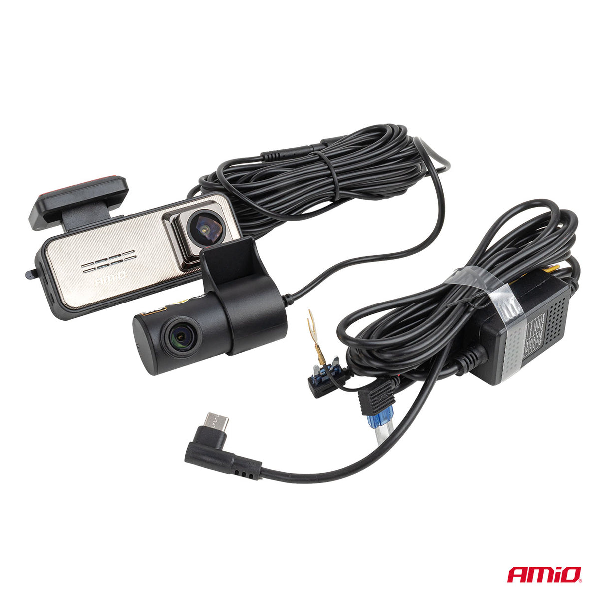 KAMERA AMIO AM-04801 12/24V DUAL DASH CAMERA 4K+2K WLAN (Front+Rear) 3.2" LCD DISPLAY 2.4GHz Wi-Fi ULTRA HD