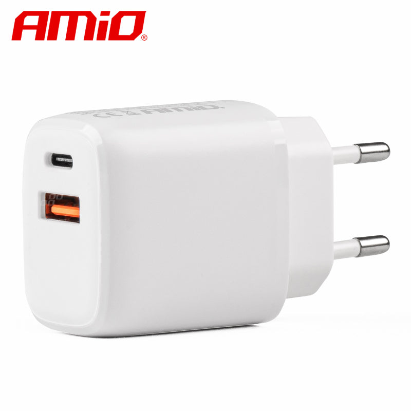 KARIKUES CELULARI AM-02935 1xUSB-A+1xUSB-C 20W DC100-240V QUICK CHARGE (CE RoHS)