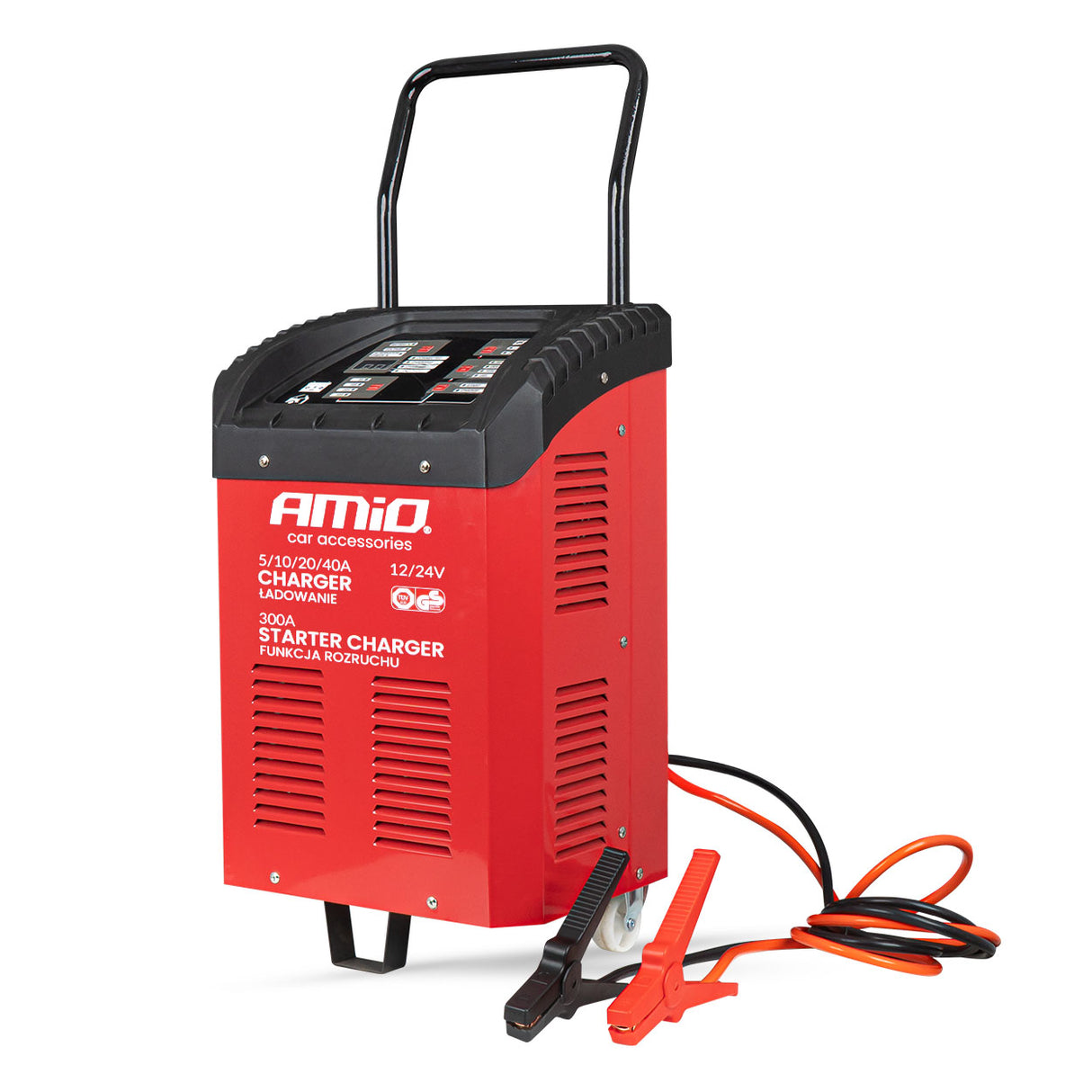 KARIKUES DHE STARTER BATERIE AMIO AM-04500 12/24V 20-600Ah (Jump starter Max 300A)