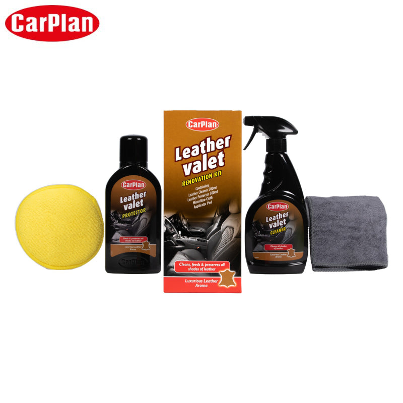 KIT PER RIGJENERIM LEKURE CARPLAN LEATHER VALET 2x500 ml-CLC001