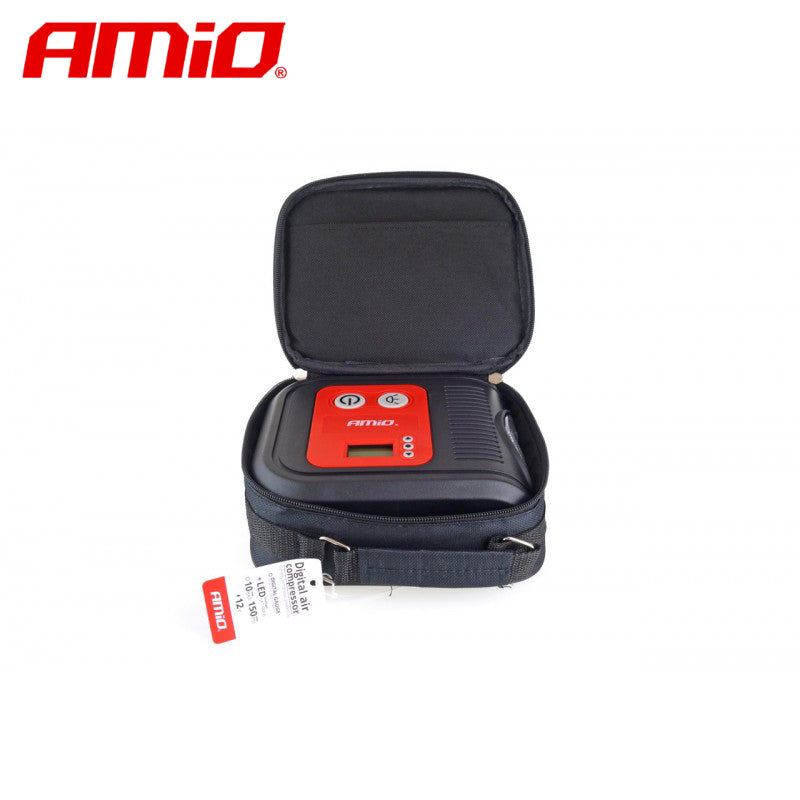 KOMPRESOR AJRI AMiO AM-02380 12V 150PSI 10bar (ACOMP-10) Ekran Dixhital + LED