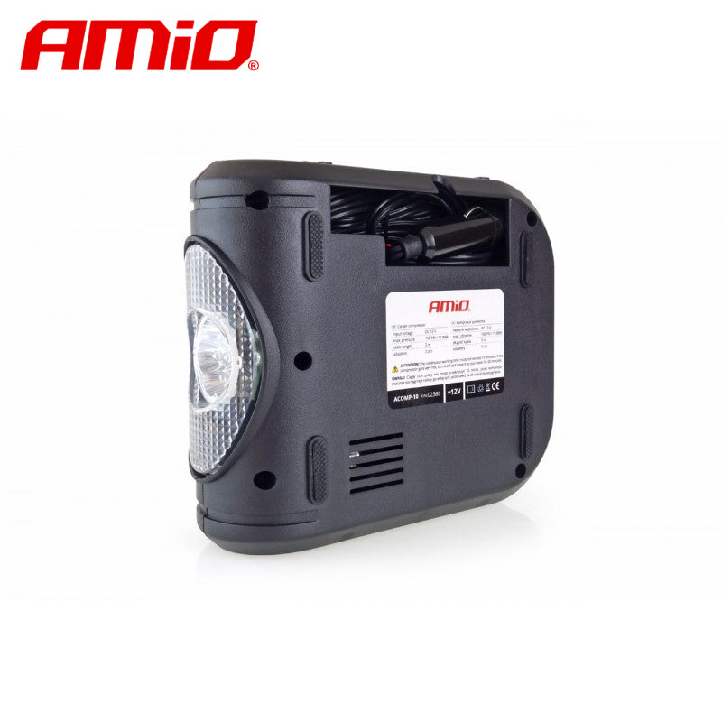 KOMPRESOR AJRI AMiO AM-02380 12V 150PSI 10bar (ACOMP-10) Ekran Dixhital + LED