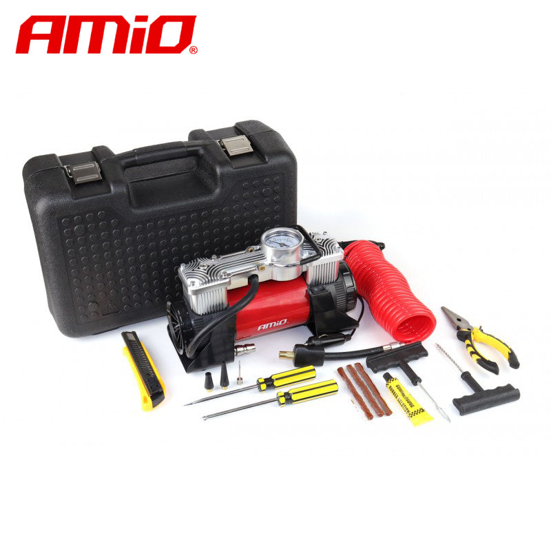 KOMPRESOR AJRI AMiO AM-02640 12V 150PSI 2-CILINDRA (ACOMP-18) HQ (me valixhe)