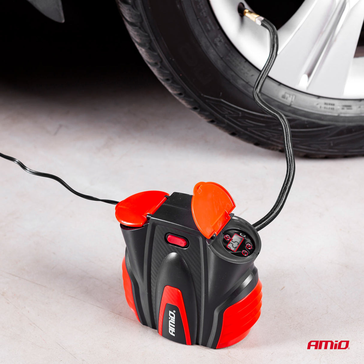 KOMPRESOR AJRI AMiO AM-02641 12V 150PSI 10bar (ACOMP-16) Ekran Dixhital + LED