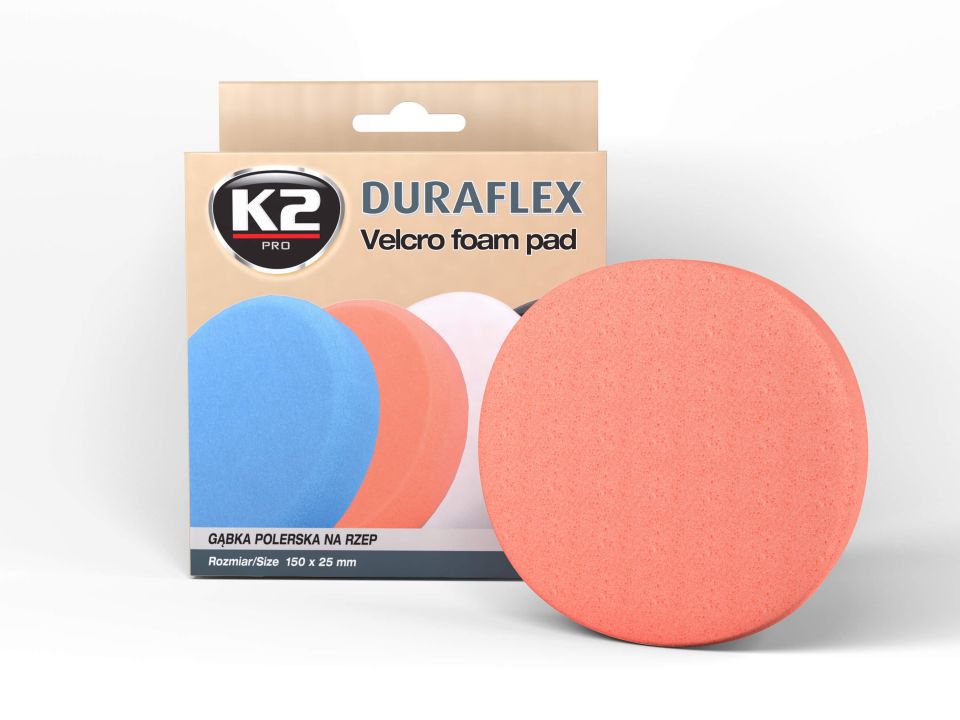 SFUNGJER (TAMPON) LUCIDIMI K2 DURAFLEX 150X25 mm (ORANGE - MEDIUM ABRASIVE) - L612