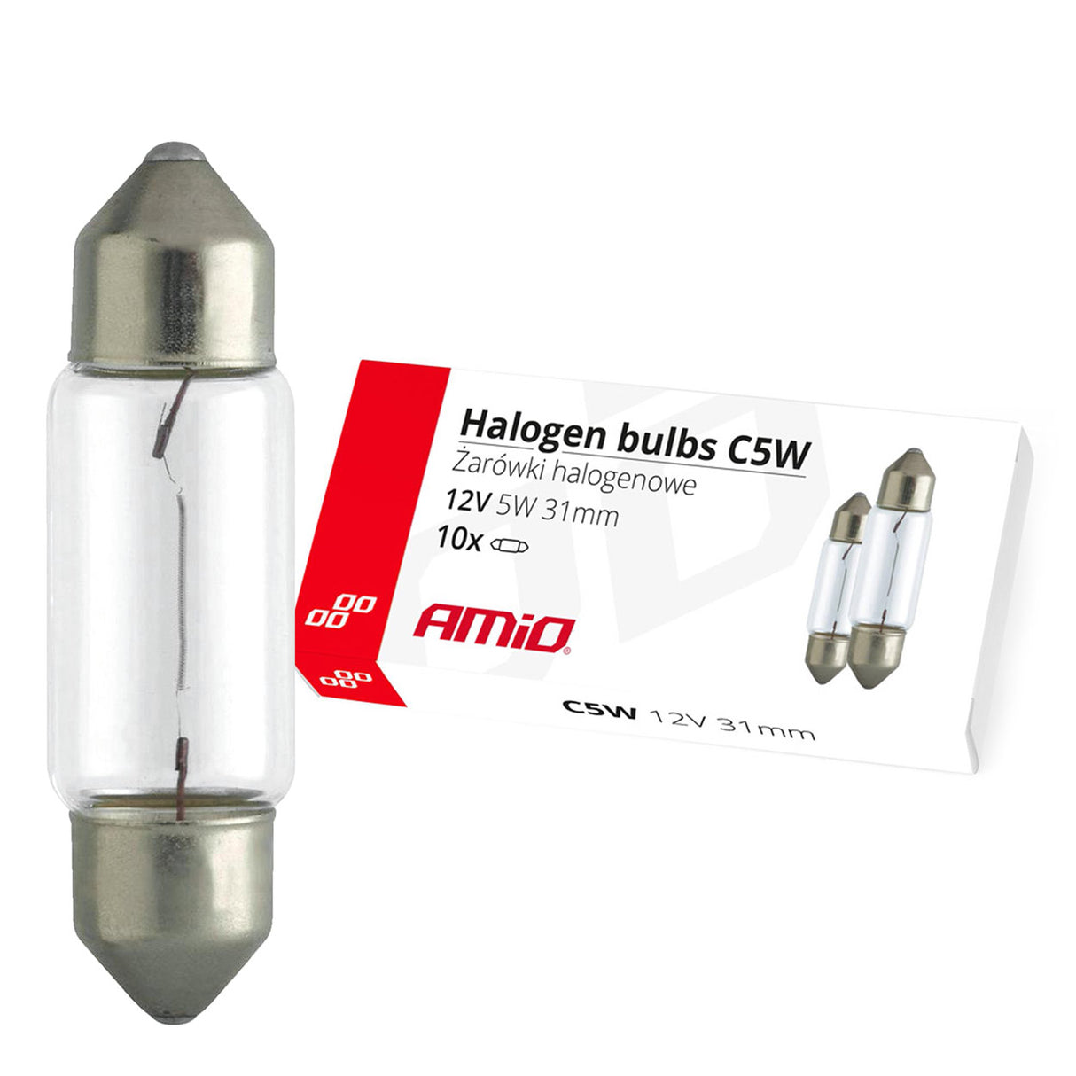LLAMPA AMiO C5W 12V Festoon 31 mm AM-02553 10 COPE