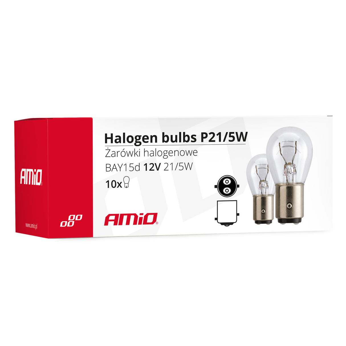 LLAMPA AMiO P21/5W 12V AM-01488 10 COPE