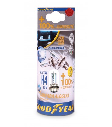 LLAMPA GOODYEAR +100% ULTRA CRYSTAL WHITE H4 12V 60/55W BT-77017 B2