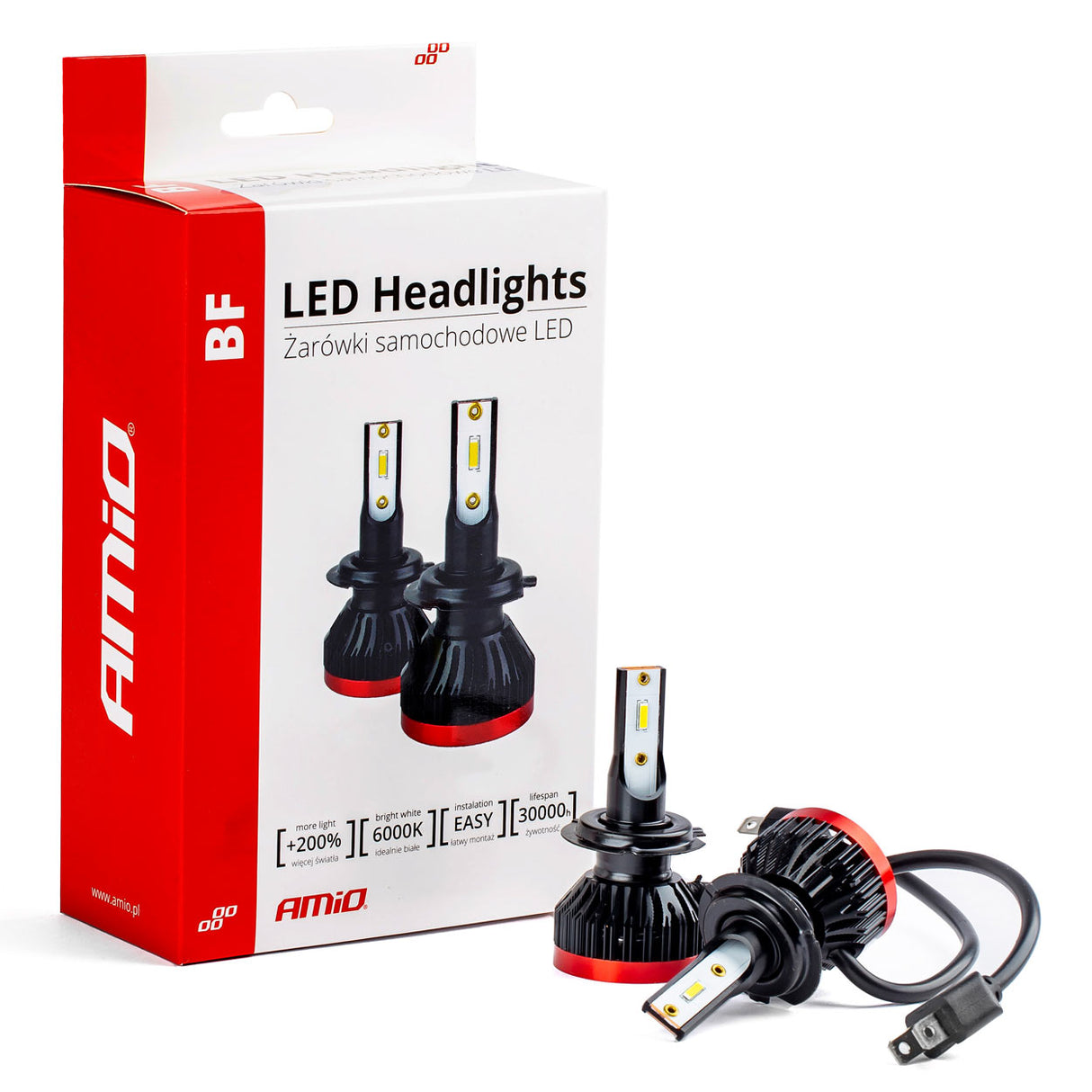 LLAMPA LED AMiO H7 BF-Series AM-02242 +200% 6-18V 30W 6000K SET