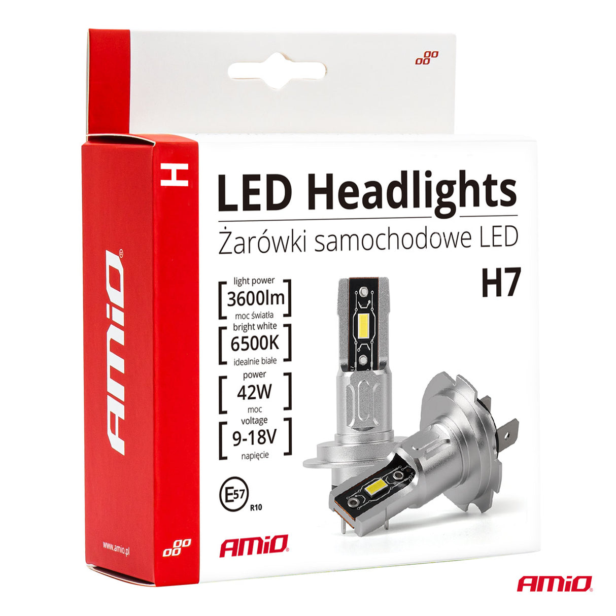 LLAMPA LED AMiO H7 H-Mini-Series AM-03332 9-18V CSP-LED 42W 6500K SET