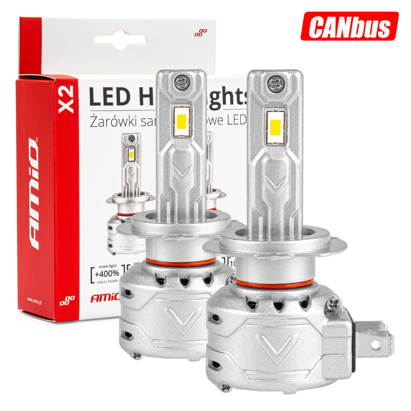 LLAMPA LED AMiO H7 X2-Series AM-02973 +400% 10-16V 72W 6500K CANBUS SET