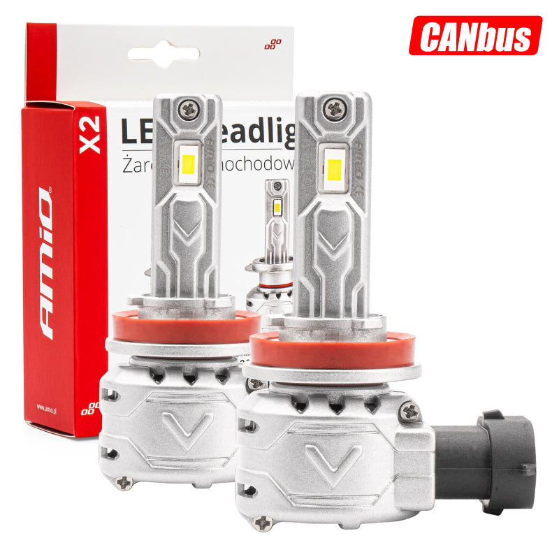 LLAMPA LED AMiO H8/H9/H11 X2-Series AM-02974 +400% 10-16V 72W 6500K CANBUS SET