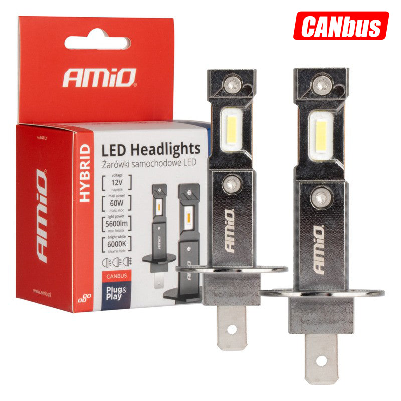 LLAMPA LED AMiO HYBRID-Series H1 AM-04112 CANBUS 12V 60W 5600LM 6000K SET