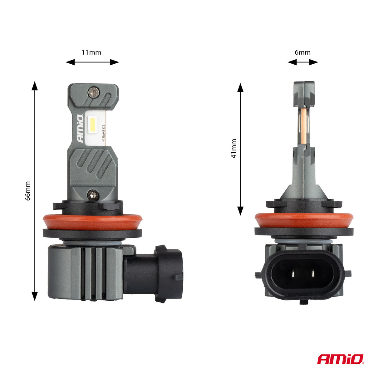 LLAMPA LED AMiO HYBRID-Series H8/ H9/ H11/ H16 AM-04116 CANBUS 12V 60W 5600LM 6000K SET