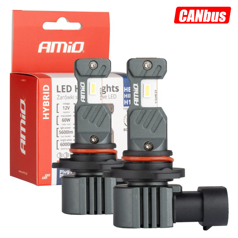 LLAMPA LED AMiO HYBRID-Series HB3/ HIR1/ H10 AM-04117 CANBUS 12V 60W 5600LM 6000K SET