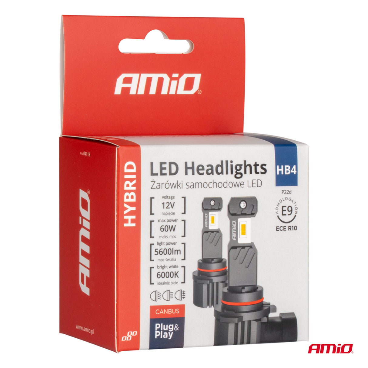 LLAMPA LED AMiO HYBRID-Series HB4 AM-04118 CANBUS 12V 60W 5600LM 6000K SET