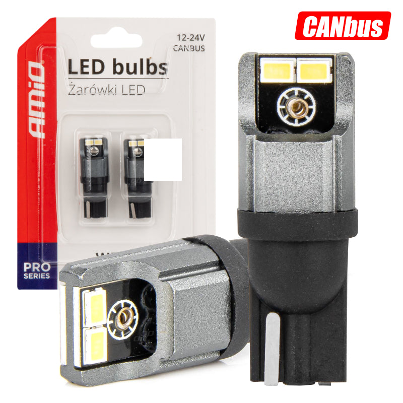 LLAMPA LED CANBUS AMiO AM-03717 4xSMD-3020 W5W 12-24V White