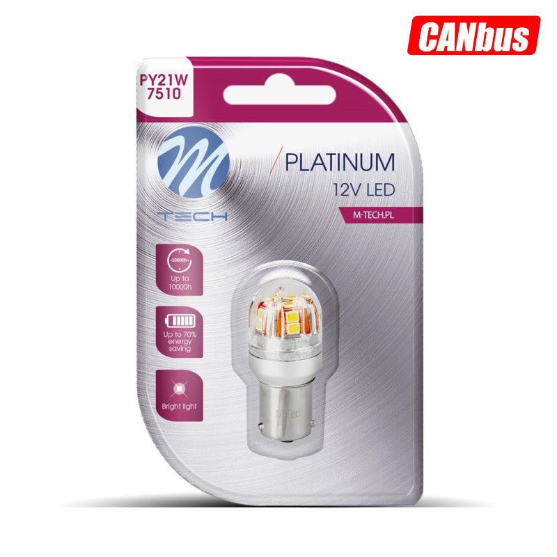 LLAMPA LED CANBUS M-Tech MT-LB832Y PY21W 12V-24V 15xSMD2835-LED Amber B1