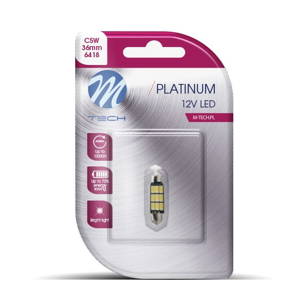 LLAMPA LED M-Tech MT-LB815W C5W 12V 36mm 9xSMD5630-LED White B1