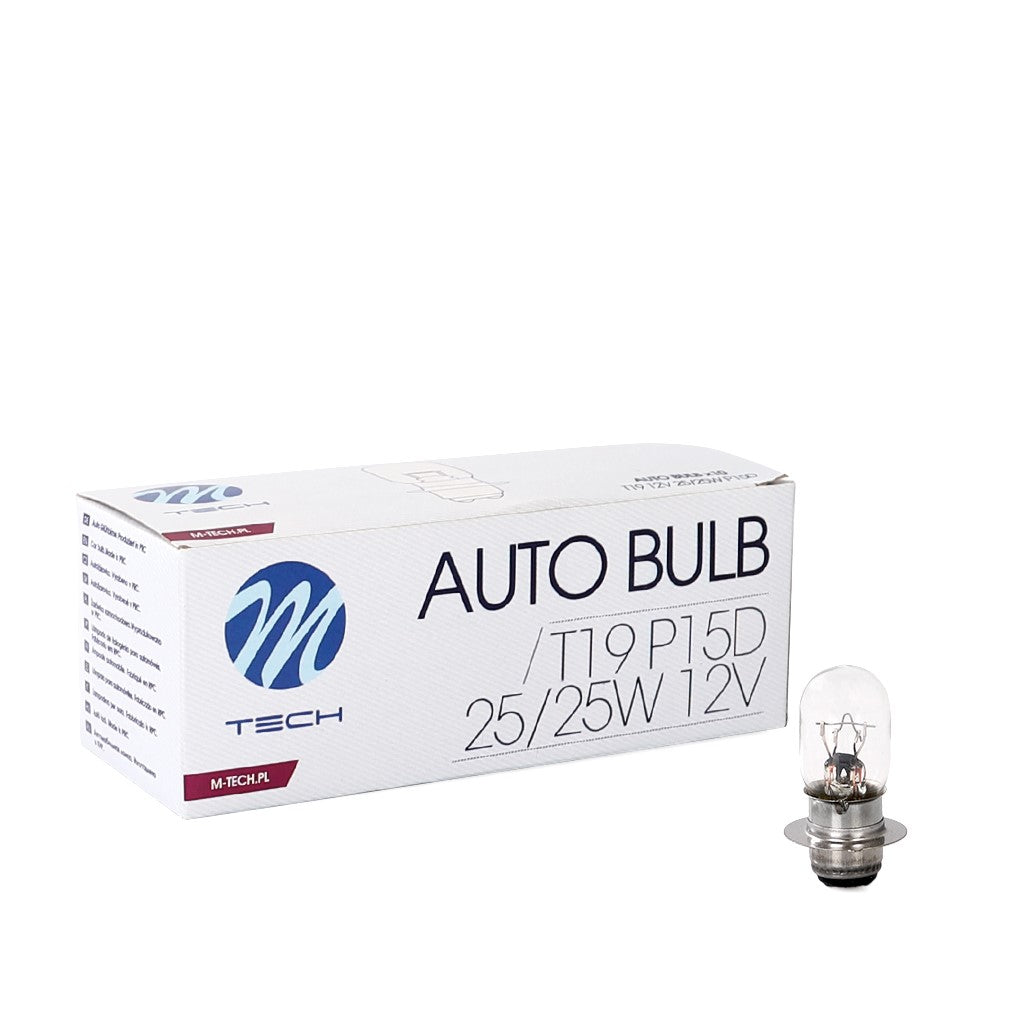 LLAMPA M-Tech T19 12V 25/25W P15D-25-1 CLEAR MT-Z90-C1