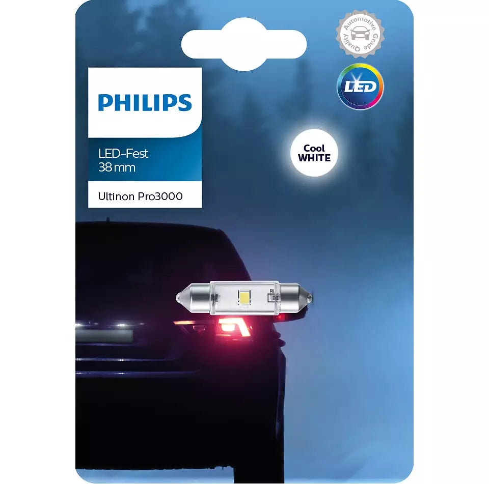 LLAMPA PHILIPS LED FESTOON T10.5X38MM Ultinon Pro3000 SI 12V 0.6W B1-11854-U30CW