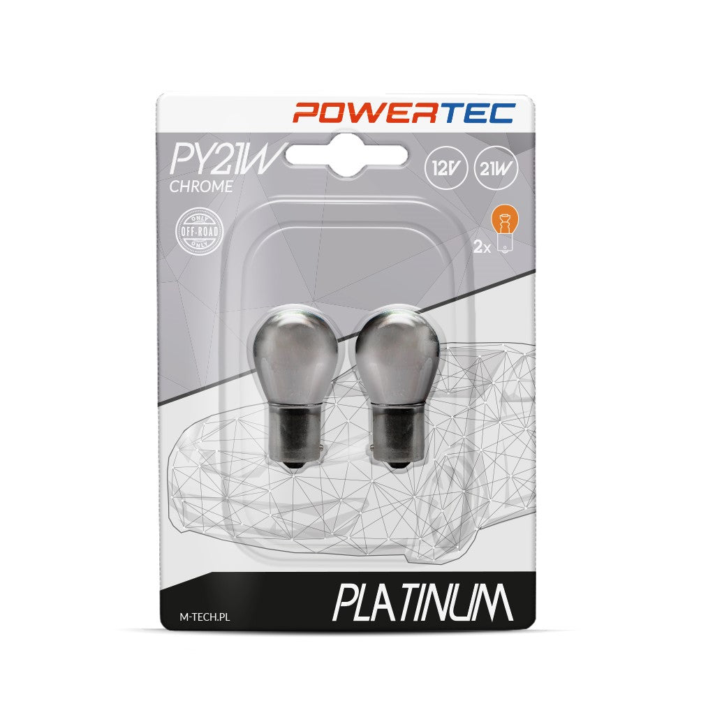 LLAMPA POWERTEC PLATINUM PY21W 12V CHROME MT-PTZCH36-B2