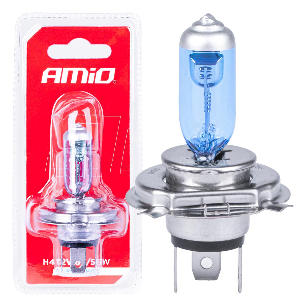 LLAMPA AMiO H4 12V 60/55W Super White AM-03362 (BL) 1 COPE