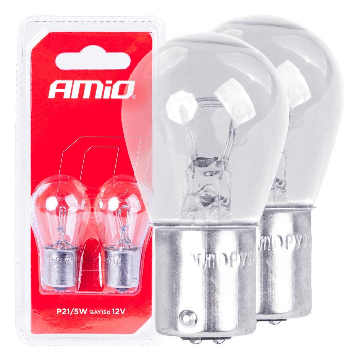 LLAMPA AMiO P21/5W 12V AM-03353 (BL) 2 COPE