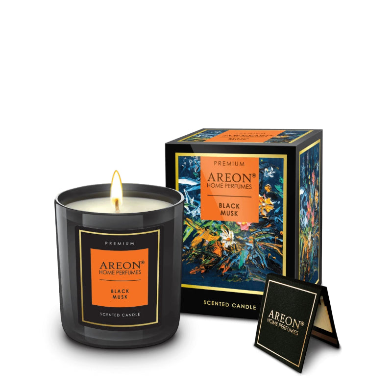 QIRI AROMATIK AREON PREMIUM CANDLES 200g BLACK MUSK