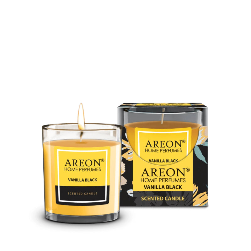 QIRI AROMATIK AREON SCENTED CANDLES 120g VANILLA BLACK