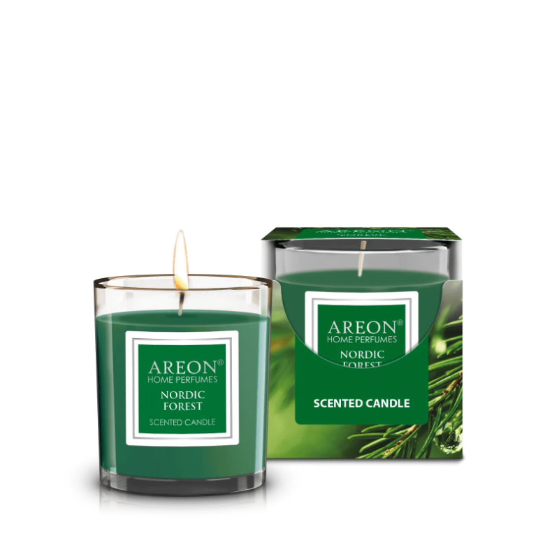 QIRI AROMATIK AREON SCENTED CANDLES 120g NORDIC FOREST