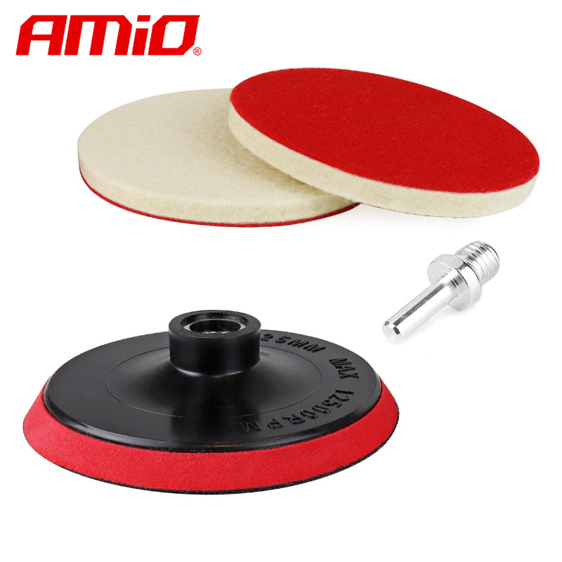 SET LUCIDIMI AM-02649 TAMPONE 2 COPE + DISK 125 mm + ADAPTOR M-14