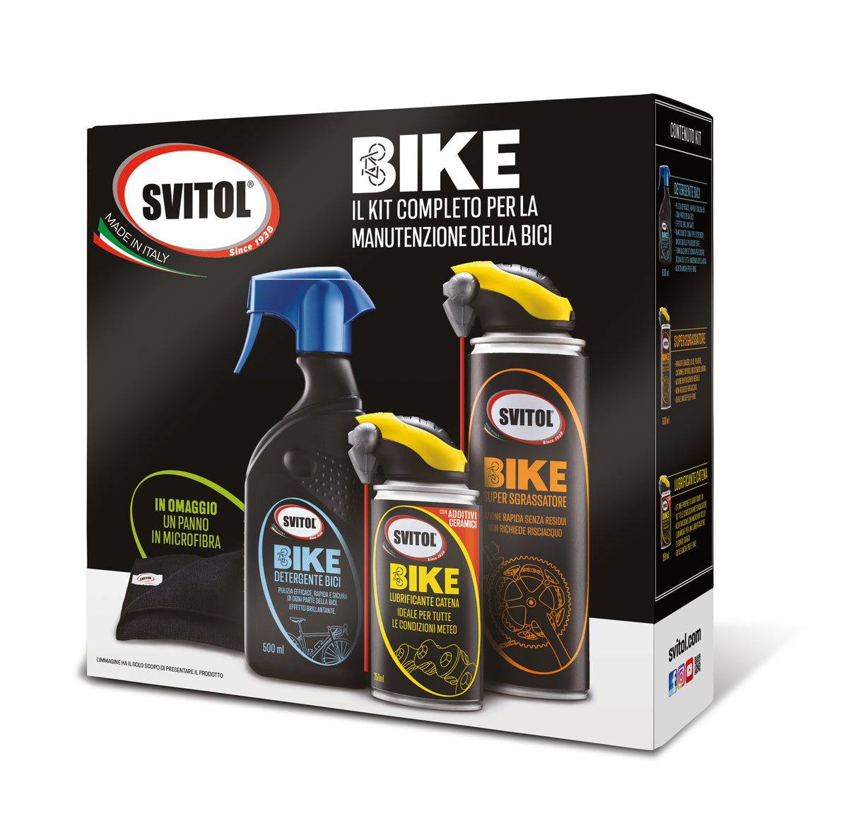 SET MIREMBAJTJE PER BICIKLETE SVITOL BIKE KIT (3 SOLUCIONE + MICROFIBER)-4375/ 4392