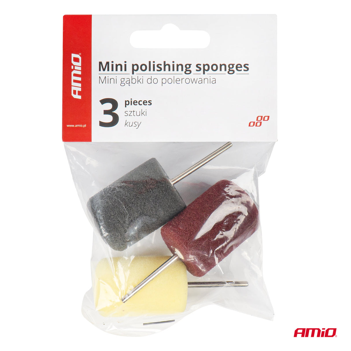 SFUNGJERE LUCIDIMI AM-03716 MINI POLISHING SPONGES (Cilindrik) 3 COPE