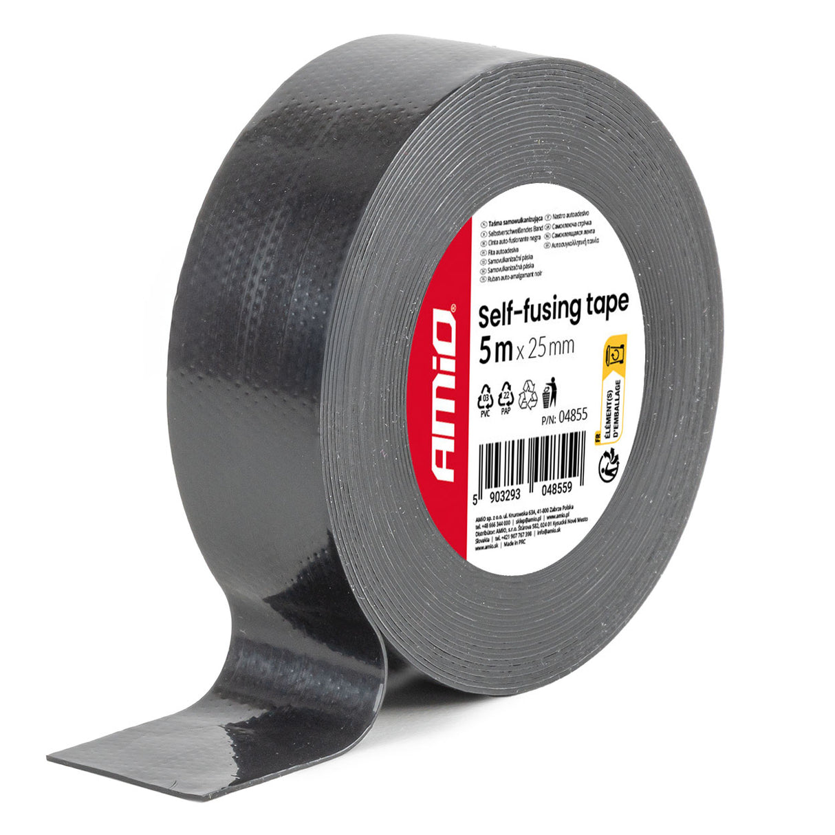 SHIRIT NGJITES AM-04855 BLACK SELF-FUSING TAPE (Self-Vulcanazing Rubber) 25mm x 0.5mm x 5m